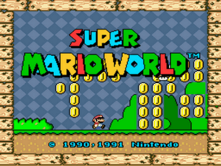 Super Mario Raw World Title Screen